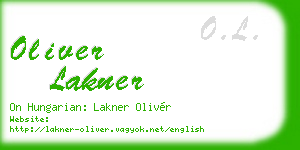oliver lakner business card