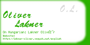 oliver lakner business card